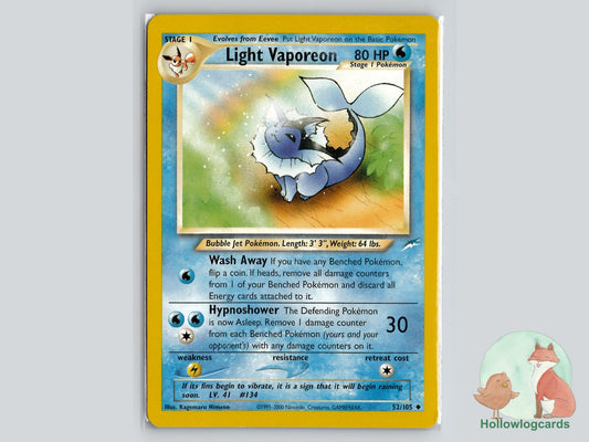 Light Vaporeon (52/105) - Neo Destiny Pokémon Card