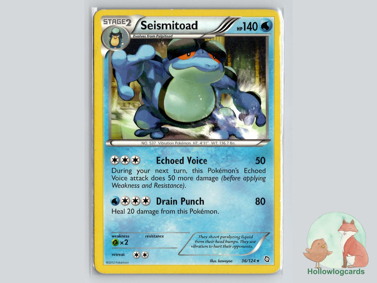 Seismitoad (36/124) - Dragons Exalted Pokémon Card