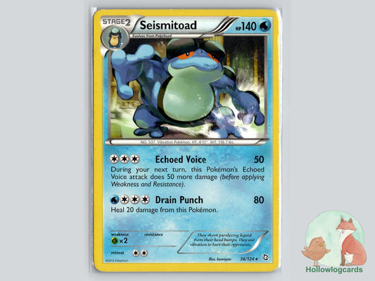 Seismitoad (36/124) - Dragons Exalted Pokémon Card