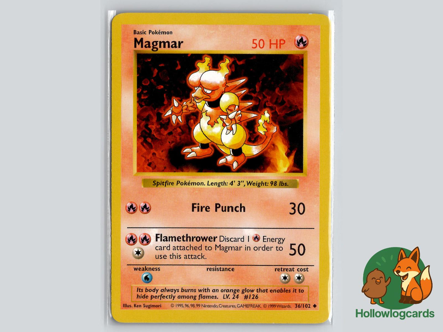 Magmar (36/102) - Base Pokémon Card