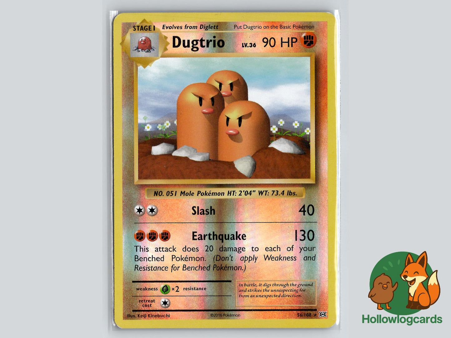Dugtrio (56/108) - Evolutions Pokémon Card