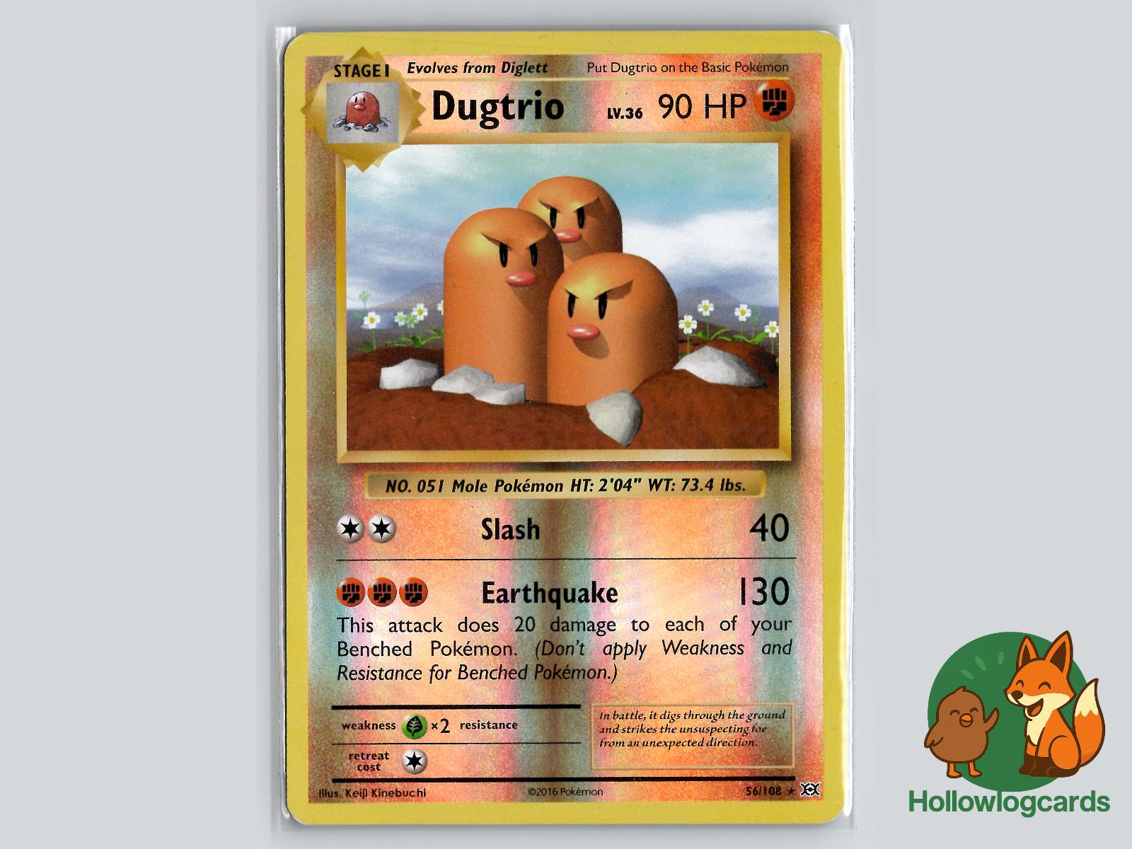 Dugtrio (56/108) - Evolutions Pokémon Card