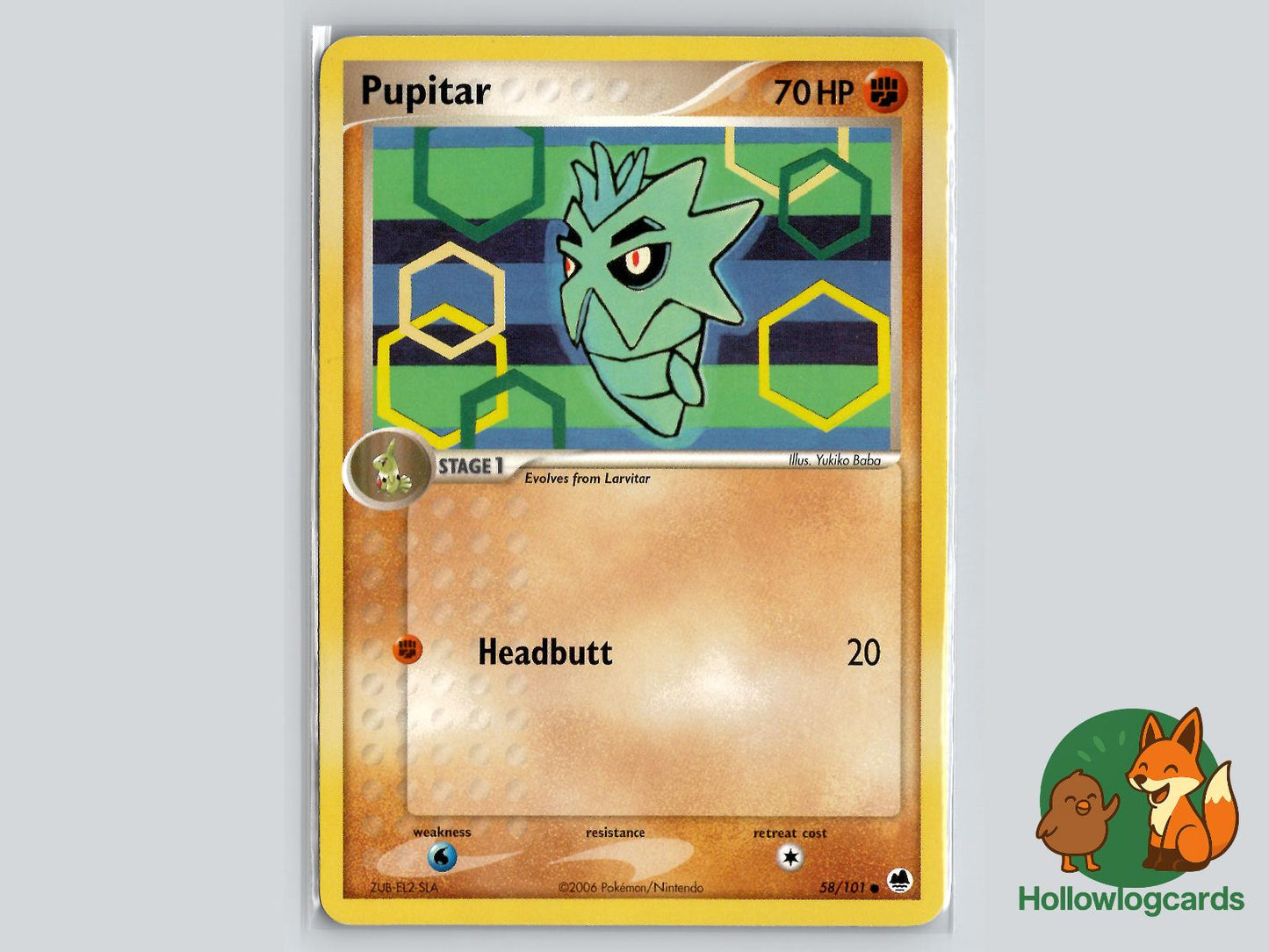 Pupitar (58/101) - Dragon Frontiers Pokémon Card