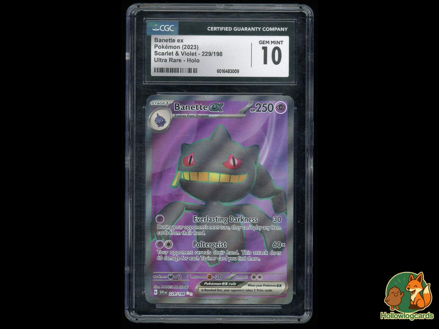 Graded Banette EX (229/198) Pokémon Card