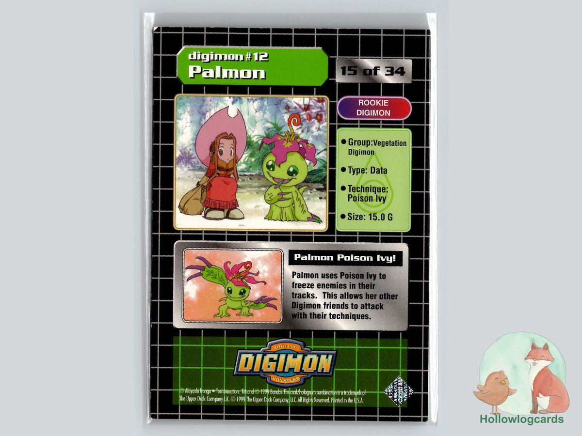 Palmon #12 (15/34) Exclusive Preview Stamped - 1999 Upper Deck Digimon