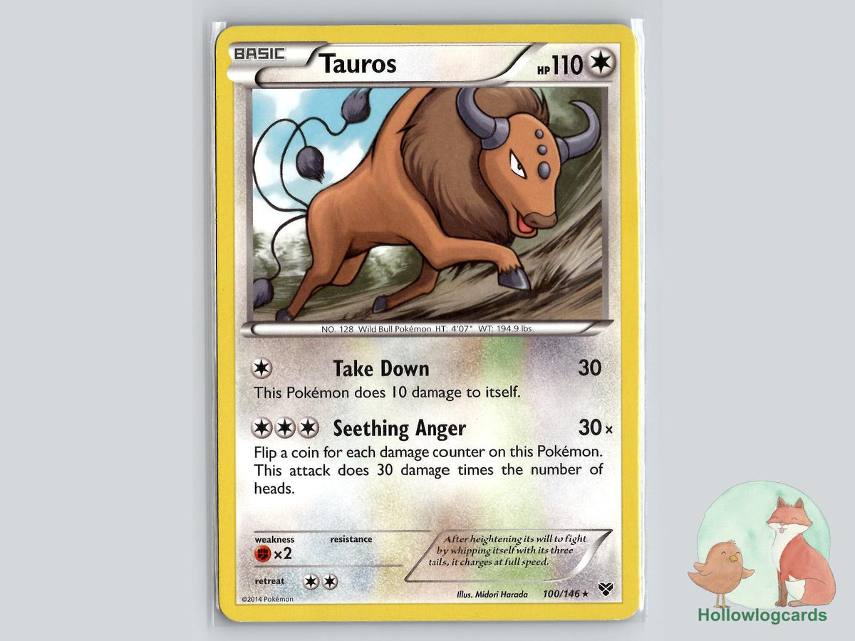 Tauros (100/146) - Base Pokémon Card