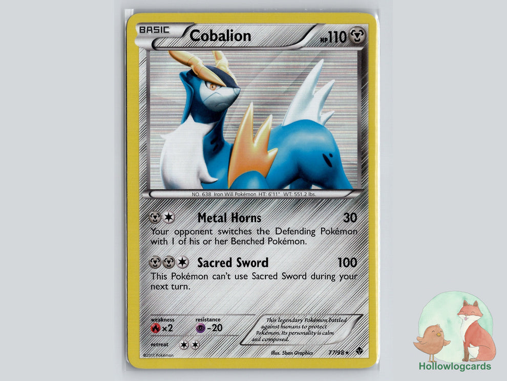 Cobalion (77/98) - Emerging Powers - Foil/Holo - Black and White - Mid ...