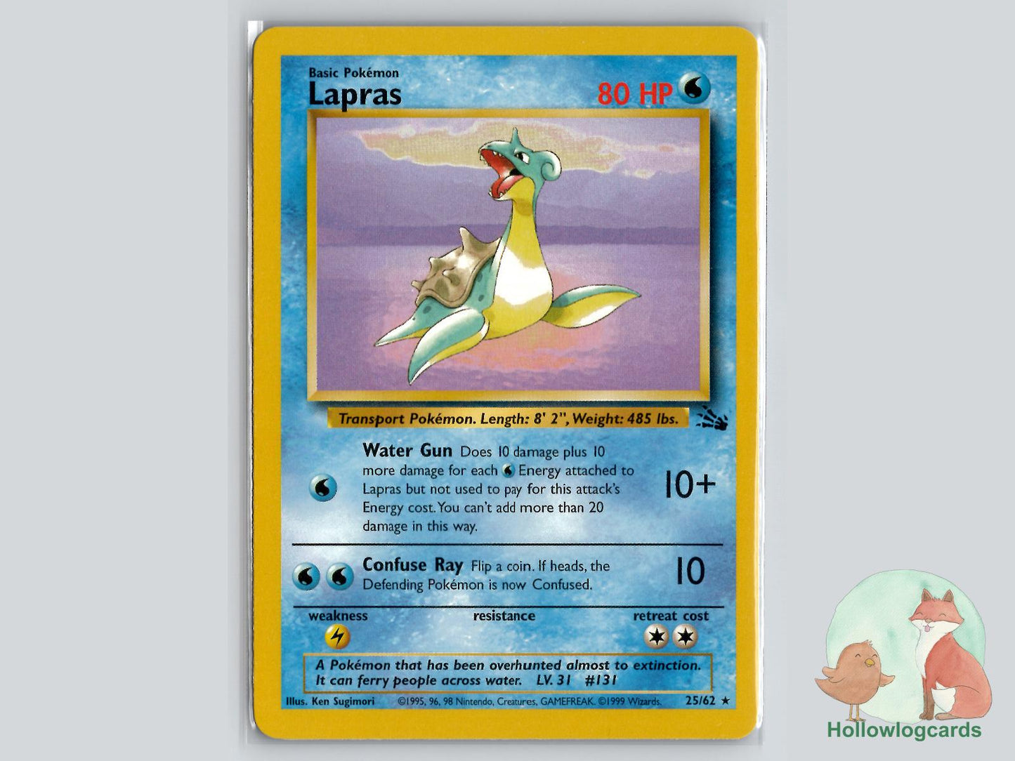 Lapras (25/62) - Fossil Pokémon Card