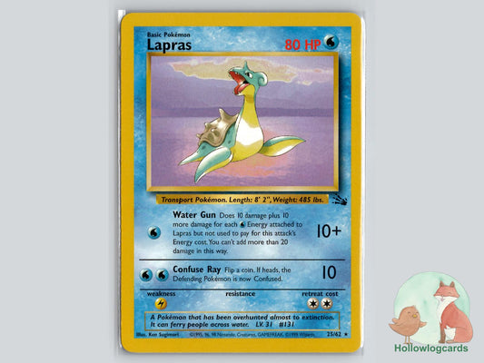 Lapras (25/62) - Fossil Pokémon Card