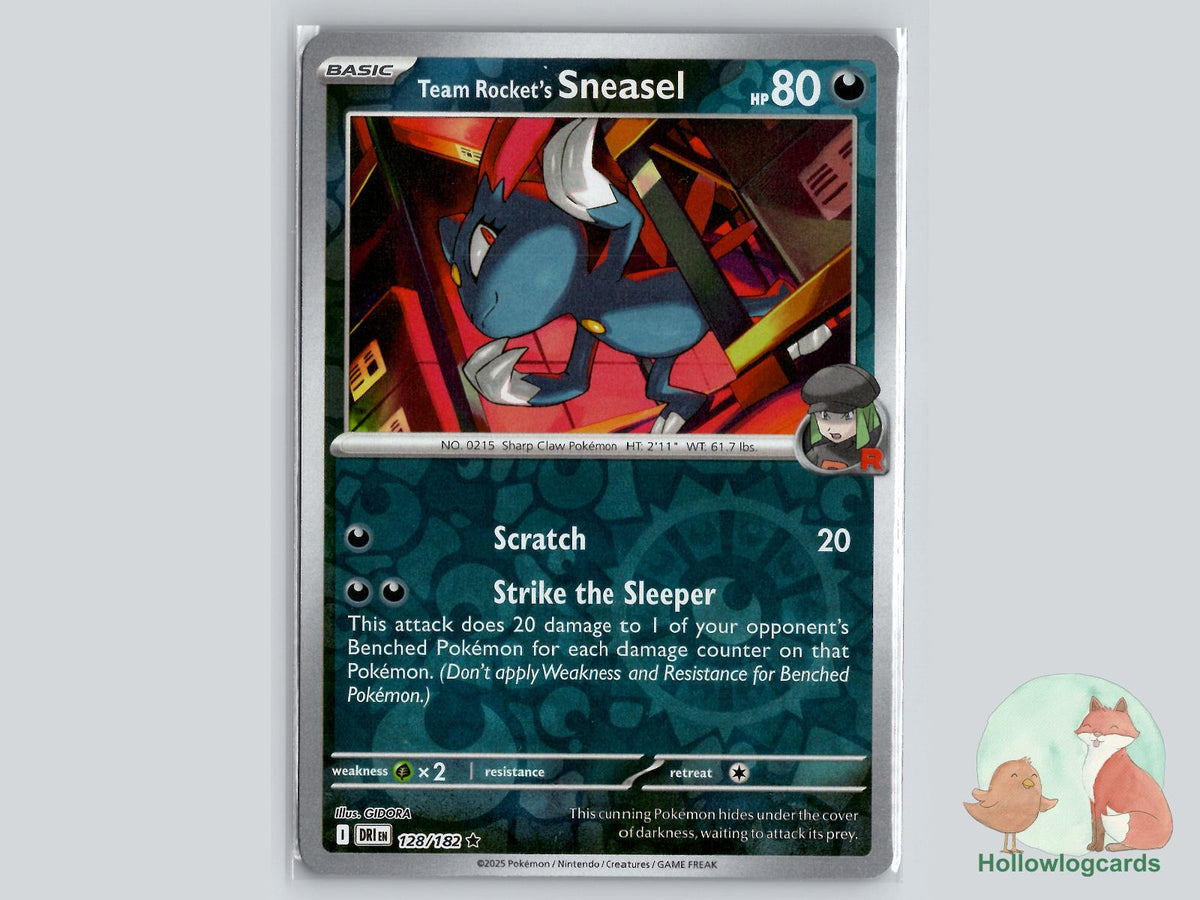 Team Rocket's Sneasel (128/182) - Destined Rivals Pokémon Card