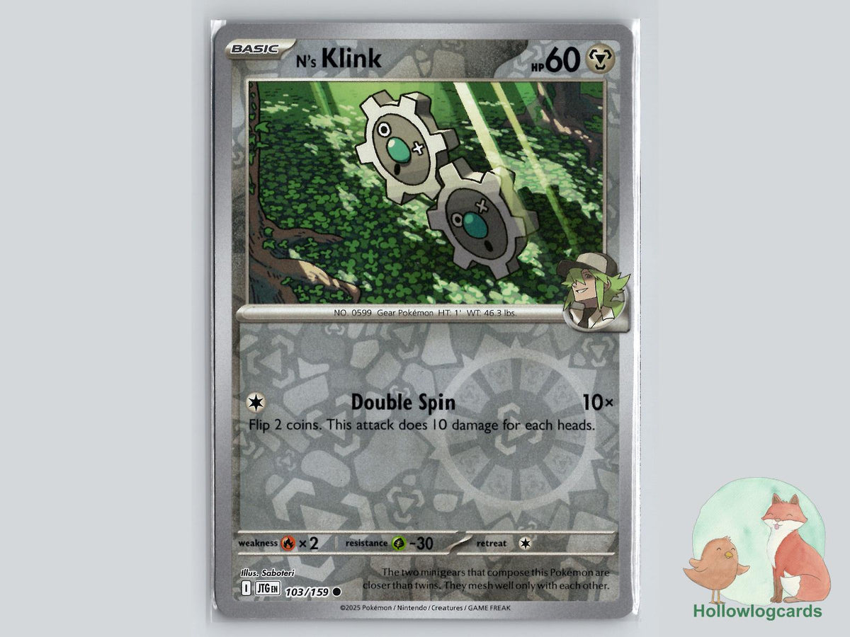 N's Klink (103/159) - Journey Together Pokémon Card