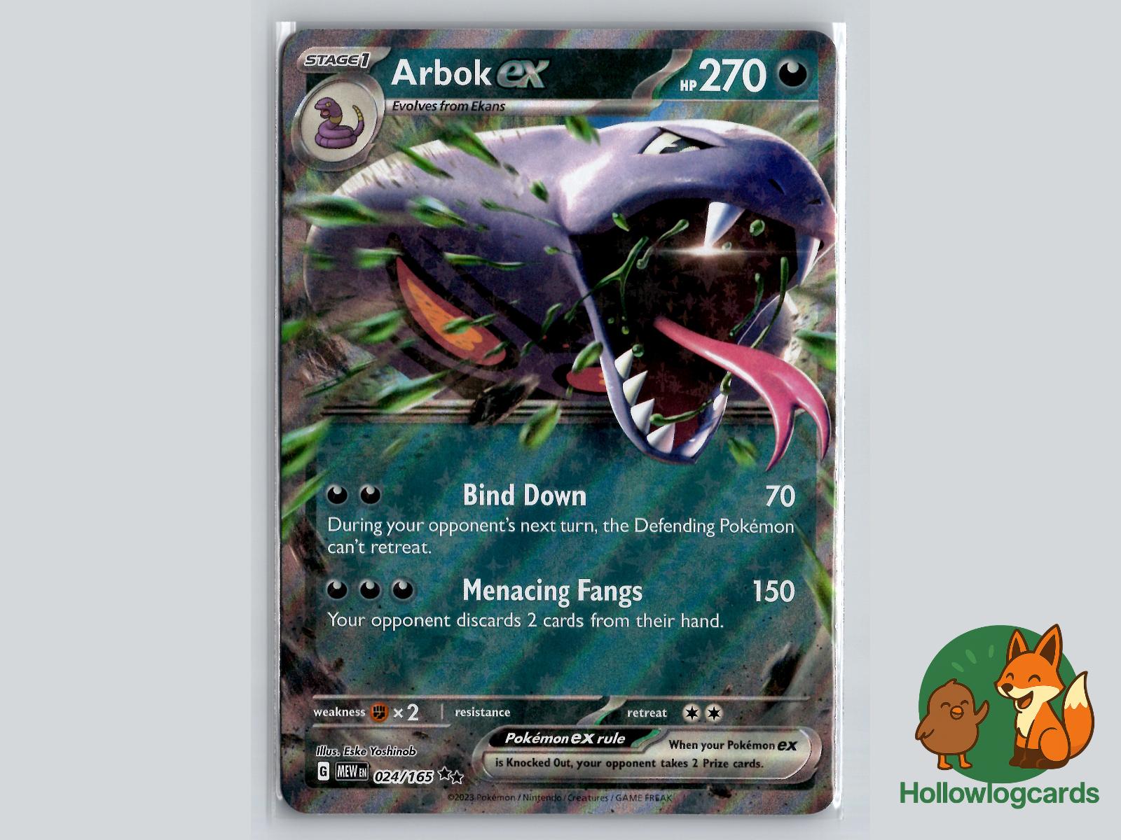 Arbok ex (024/165) - 151 Pokémon Card