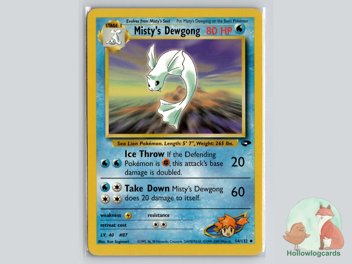 Misty's Dewgong (54/132) - Gym Challenge Pokémon Card