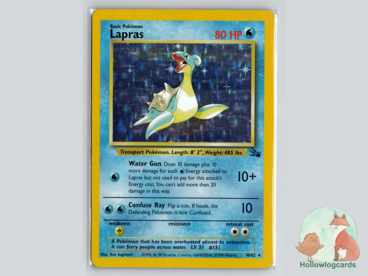 Lapras (10/62) - Fossil Pokémon Card