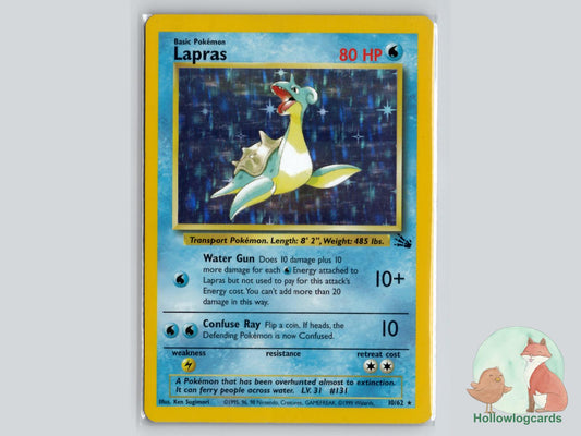 Lapras (10/62) - Fossil Pokémon Card