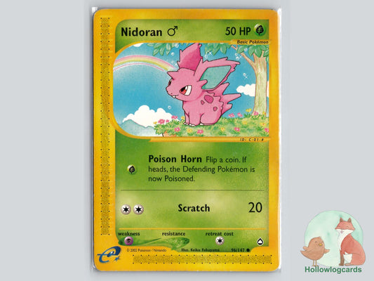 Nidoran M (96/147) - Aquapolis Pokémon Card