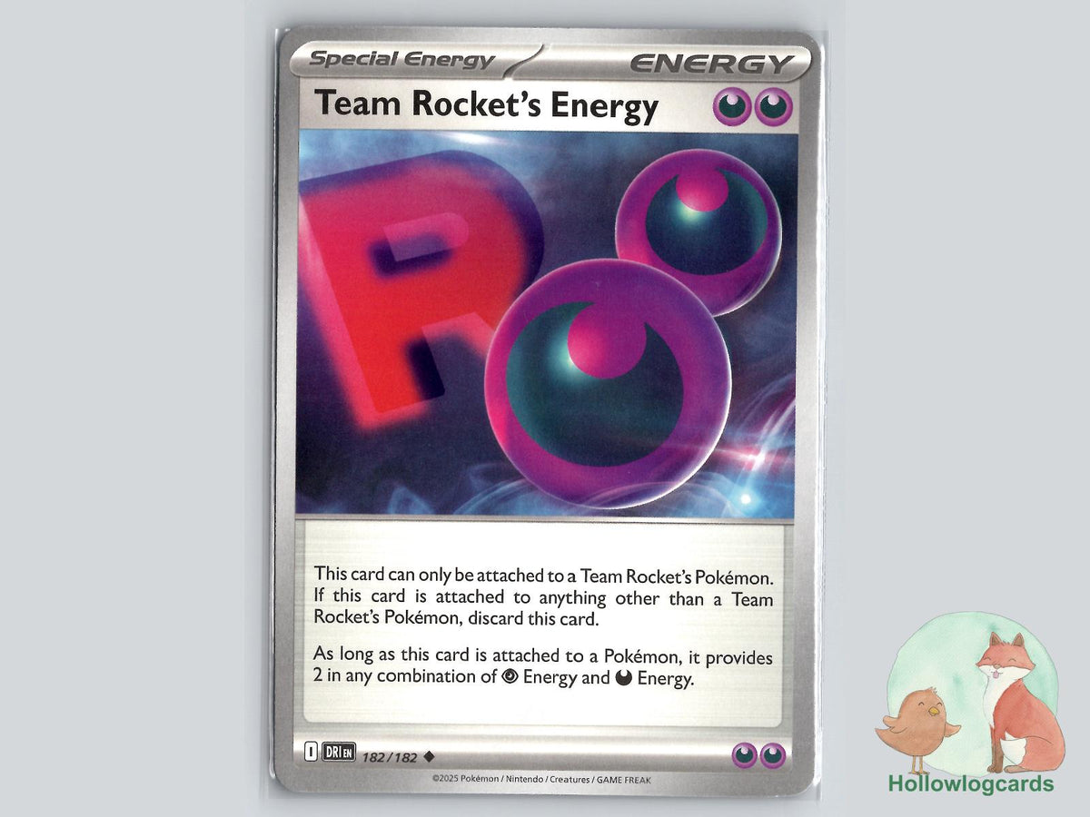 Team Rocket's Energy (182/182) - Destined Rivals Pokémon Card