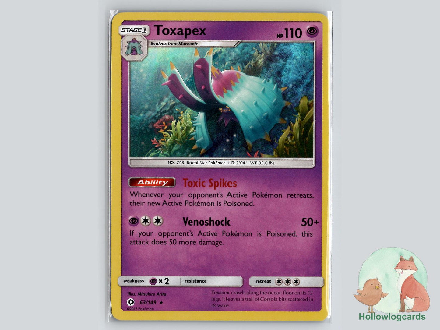 Toxapex (63/149) - Base Pokémon Card