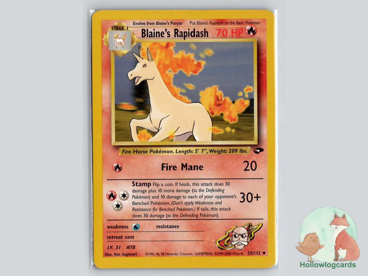 Blaine's Rapidash (33/132) - Gym Challenge Pokémon Card