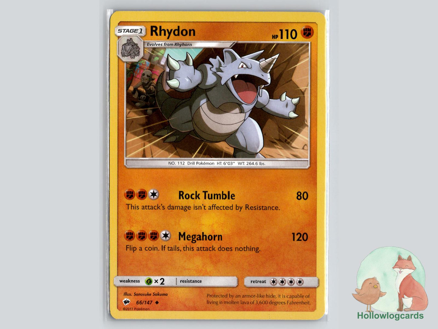 Rhydon (66/147) - Burning Shadows Pokémon Card