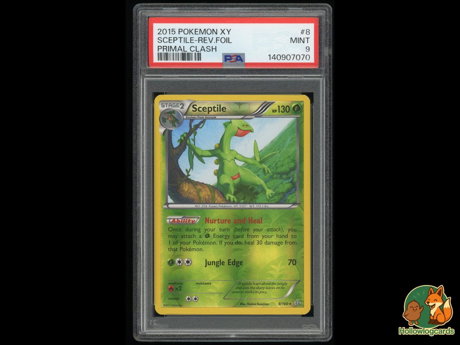 Graded Sceptile Reverse Holo (8/160) Pokémon Card