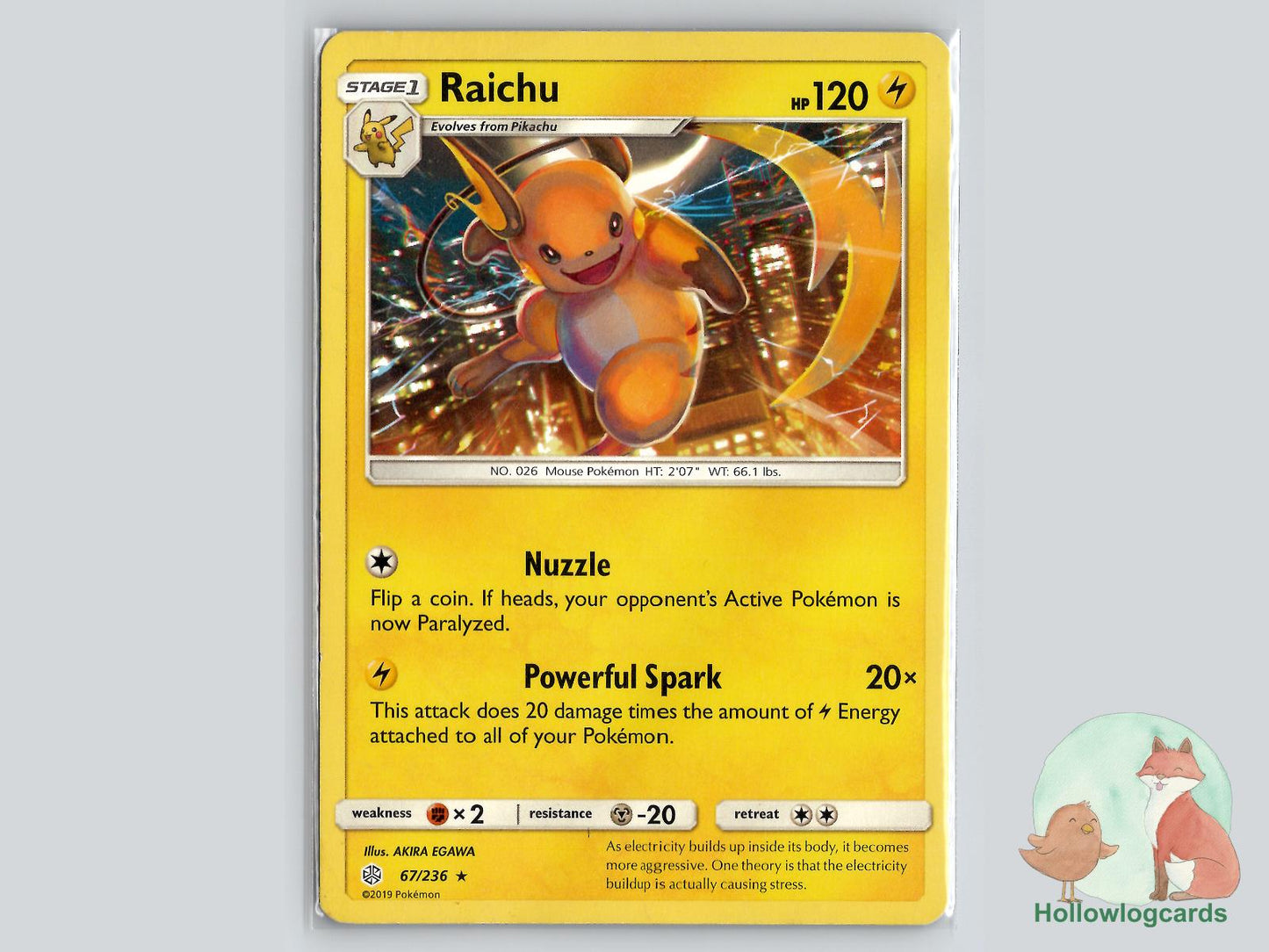 Raichu (67/236) - Cosmic Eclipse Pokémon Card