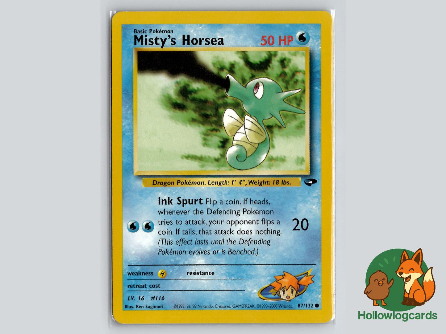 Misty's Horsea (87/132) - Gym Challenge Pokémon Card