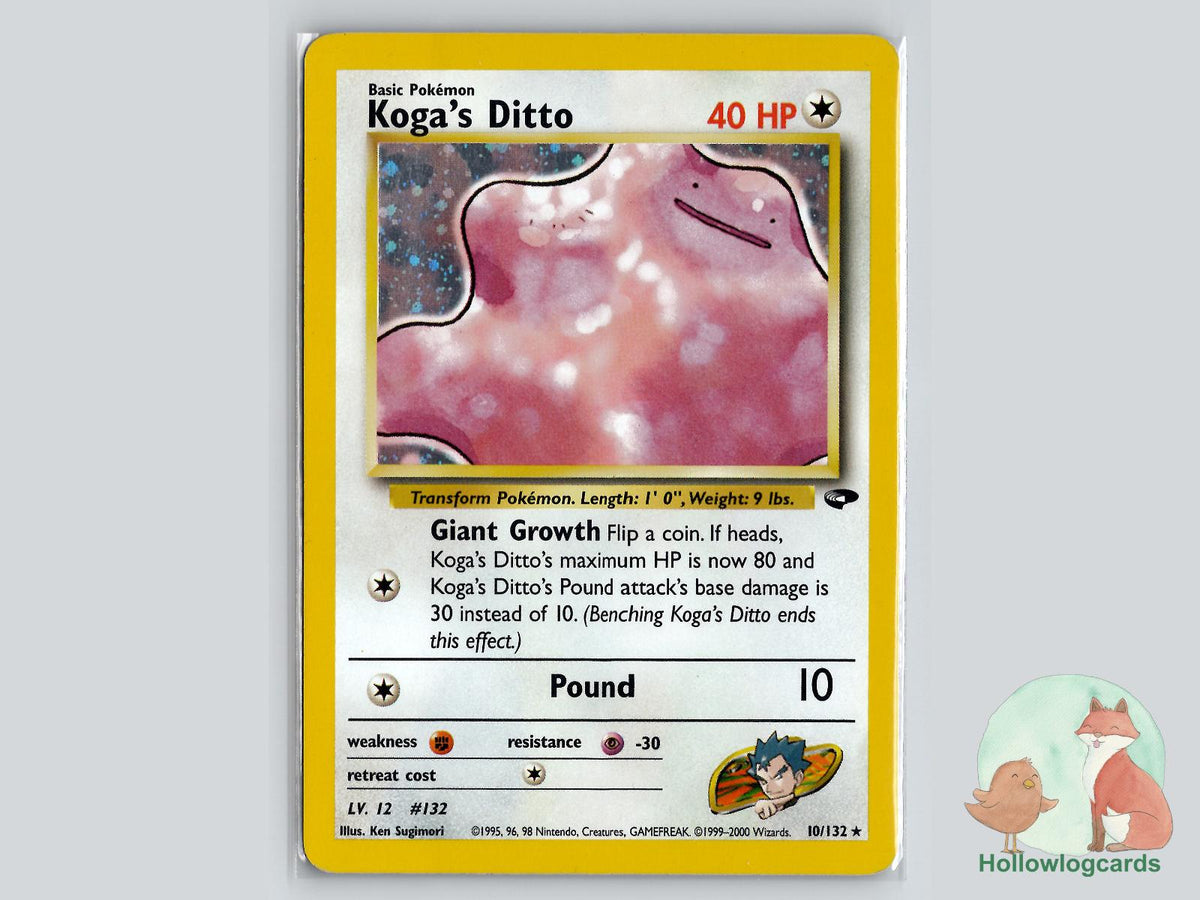Koga's Ditto (10/132) - Gym Challenge Pokémon Card