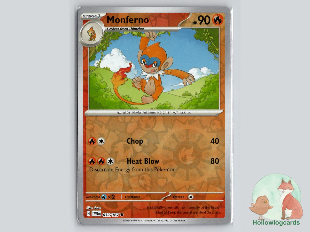 Monferno (032/167) - Twilight Masquerade Pokémon Card