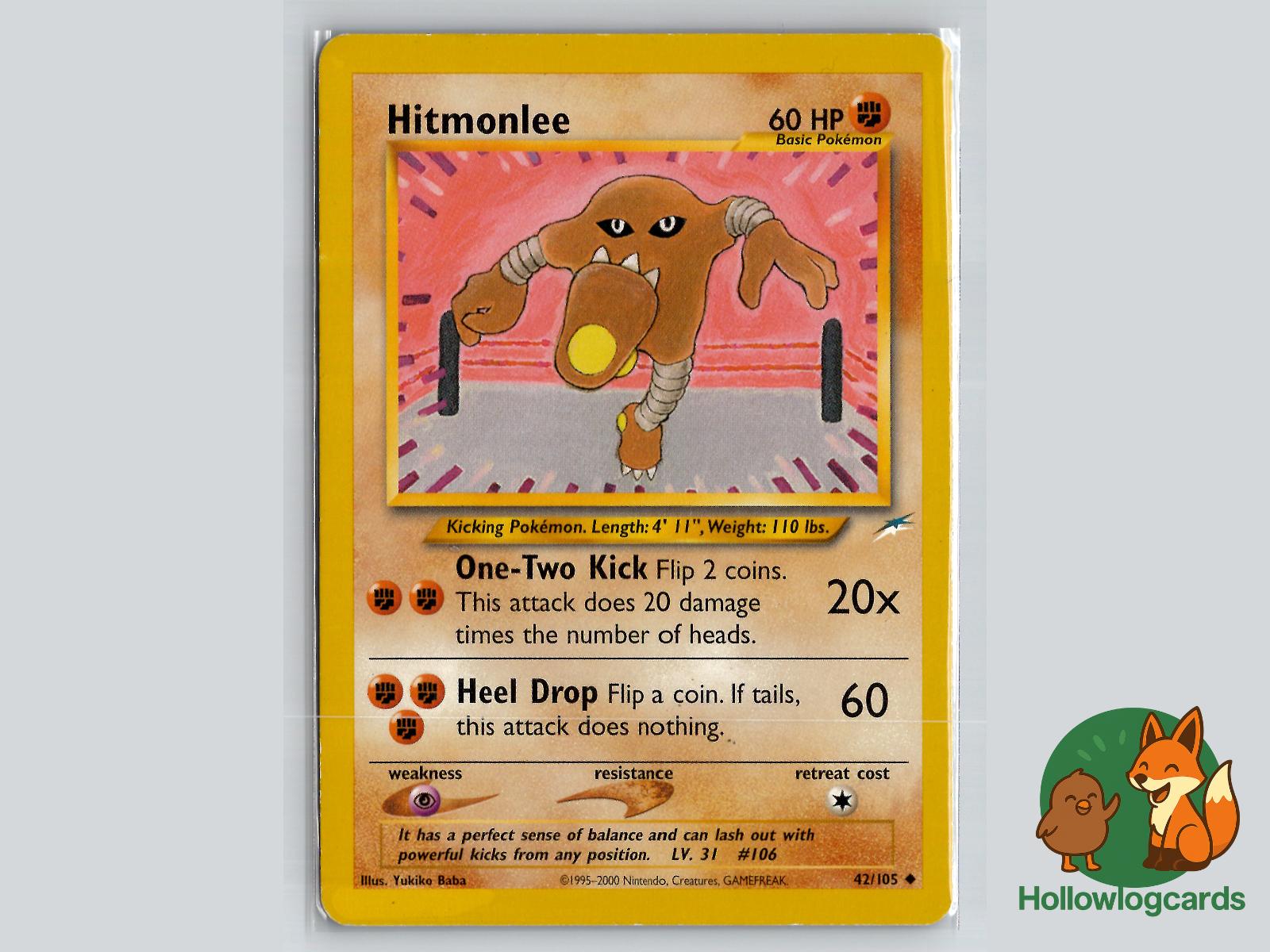 Hitmonlee (42/105) - Neo Destiny Pokémon Card