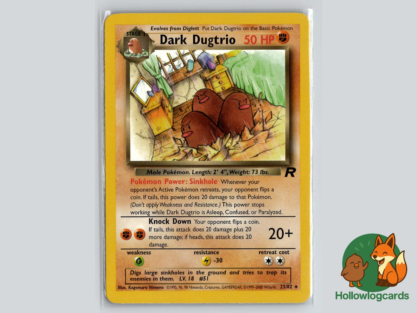Dark Dugtrio (23/82) - Team Rocket Pokémon Card