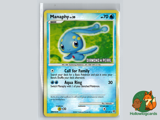 Manaphy - Reverse holo STAMPED 9/130 Diamond and pearl
