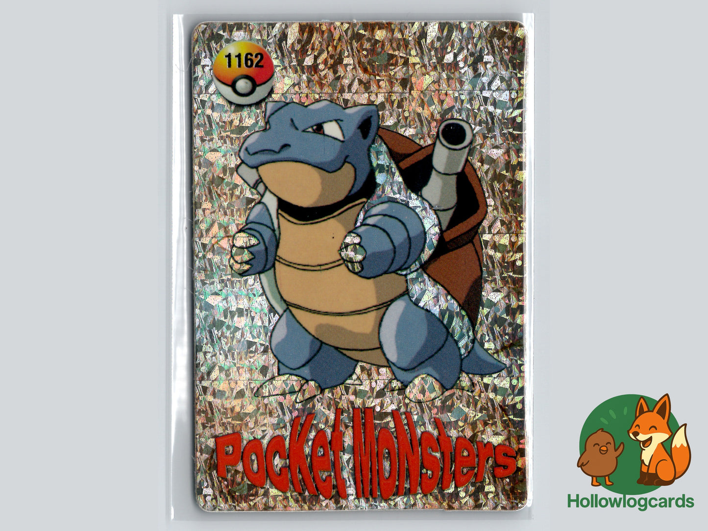 Pocket Monsters -Vintage Vending Machine Sticker Cards - BLASTOISE #1162