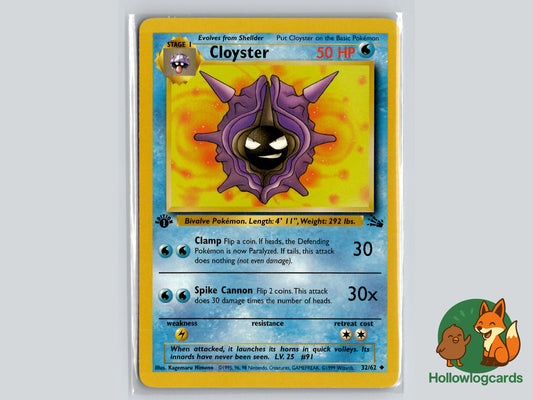 1st Edition - Cloyster - Fossil [32/62] - 1999 WOTC - Arita