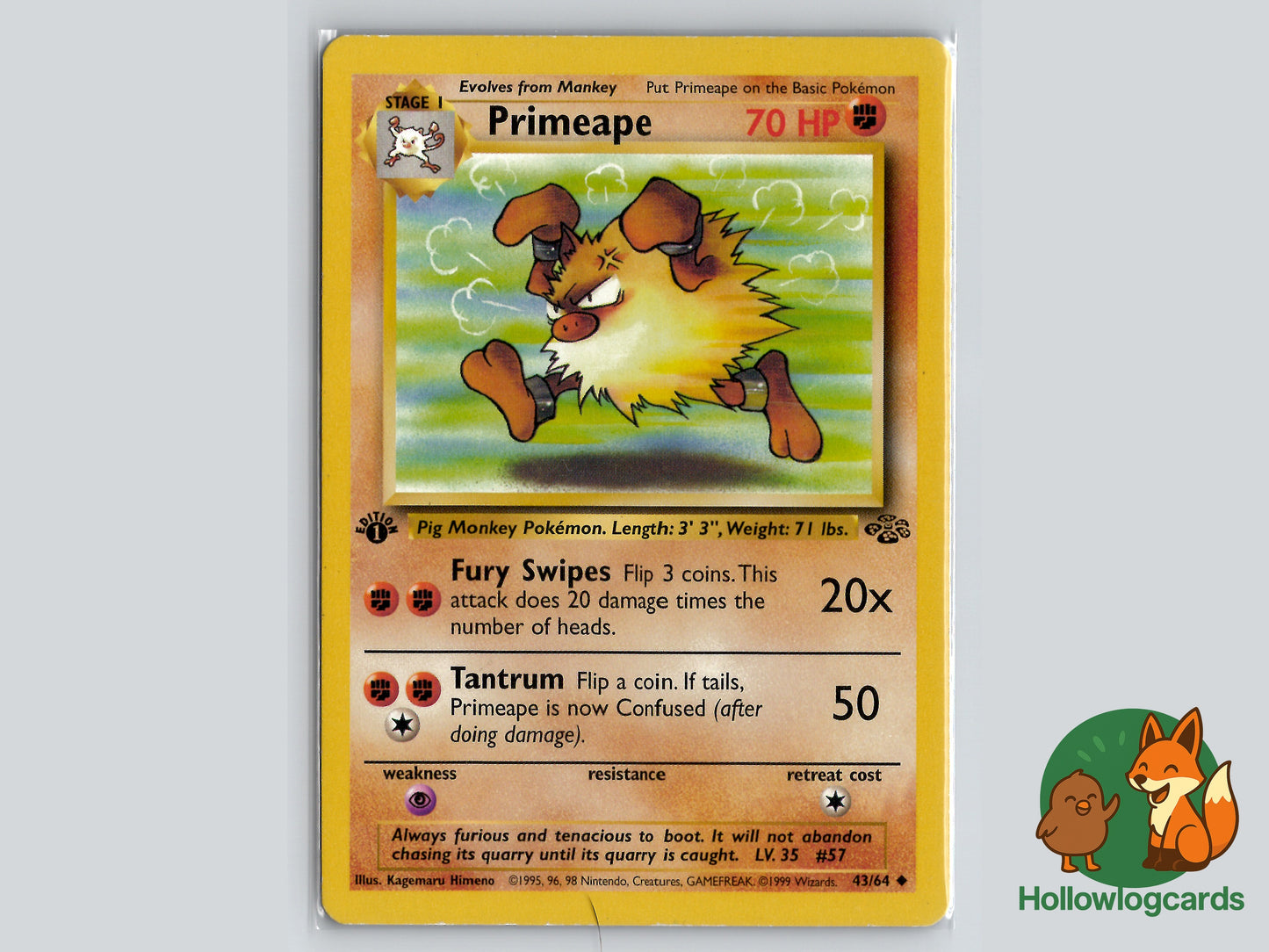 1st Edition - Primeape - Jungle [43/64] - 1999 WOTC - Himeno