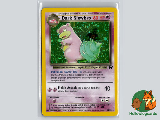 Dark Slowbro - Team Rocket 12/82 - WOTC - Holo - Arita