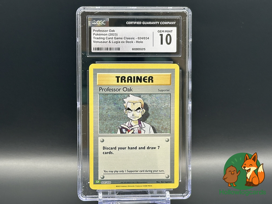Graded Professor Oak HOLO - Venusaur Deck [024] -  CGC 10 - Modern