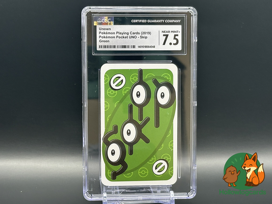 Graded Unown - Skip Green - Pokémon Pocket UNO - 2019 - CGC 7.5