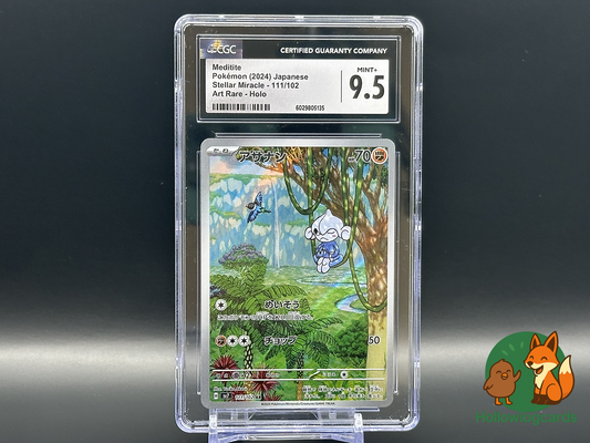 Graded Meditite - Stella Miracle - Art Rare Holo Scarlet and Violet Series CGC 9.5