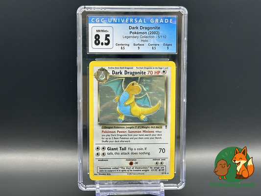 Graded Dark Dragonite - HOLO Legendary Collection - CGC 8.5 Arita