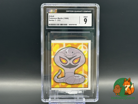 Graded Arbok - Pokémon Merlin (1998) - Series 1 #212 - CGC Mint 9