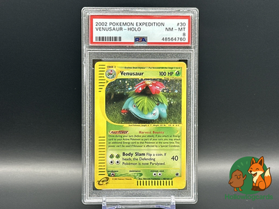 Graded Venusaur - HOLO Expedition Base Set [30/165] - PSA 8