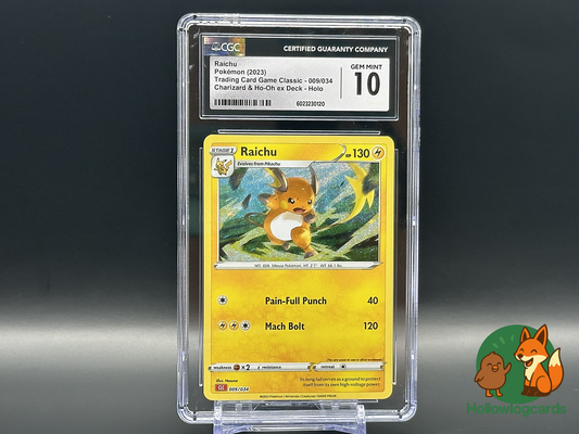 Graded Raichu - Classic Charizard/Ho-Oh Deck 009/034 - Hosono - CGC 10