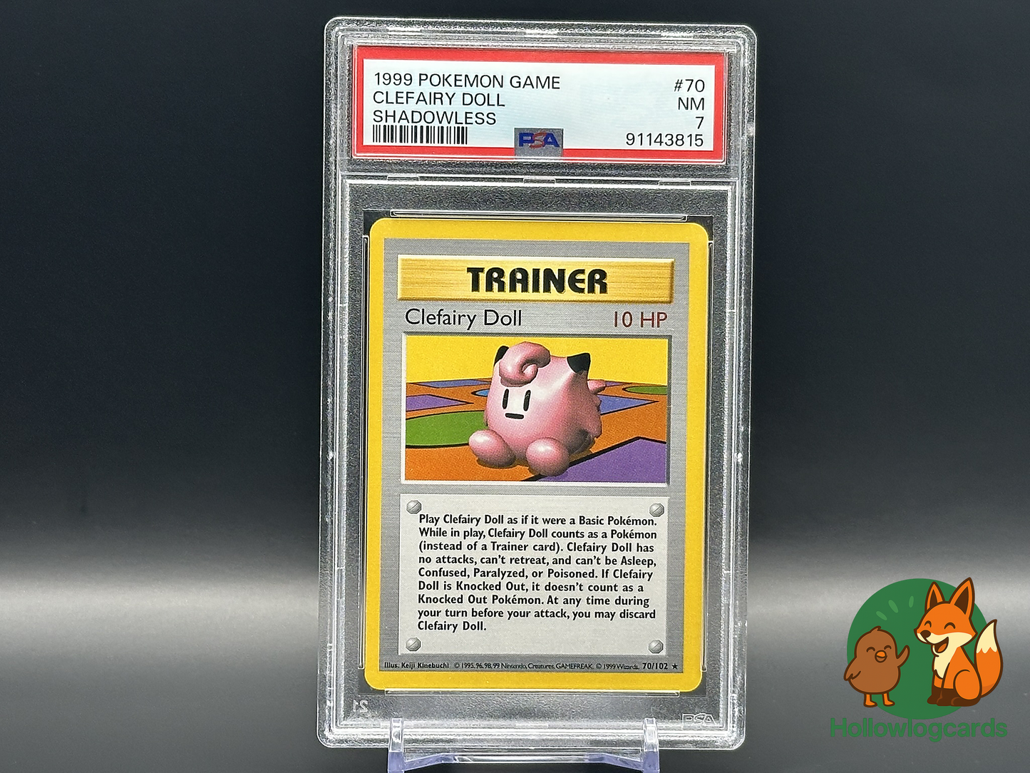 Graded Clefairy Doll - Shadowless Base Set - 70/102 - Kinebuchi - PSA 7