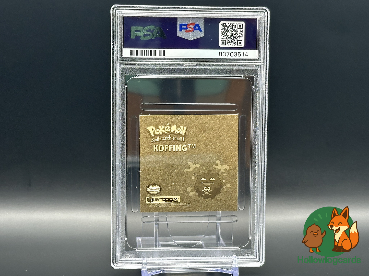 Graded Koffing - Pokemon Sticker Rare Gold G18 - PSA 9