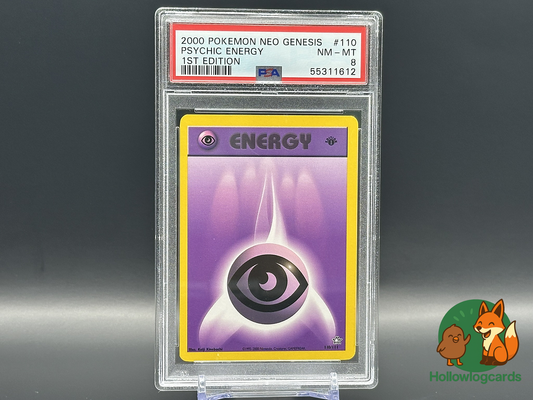 Graded 1st Edition Psychic Energy (110/111) - Neo Genesis -  Neo PSA 8