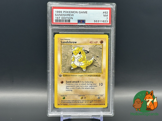Graded 1st Edition - Sandshrew - Base Set [62/102] - PSA 7 WOTC - Sugimori