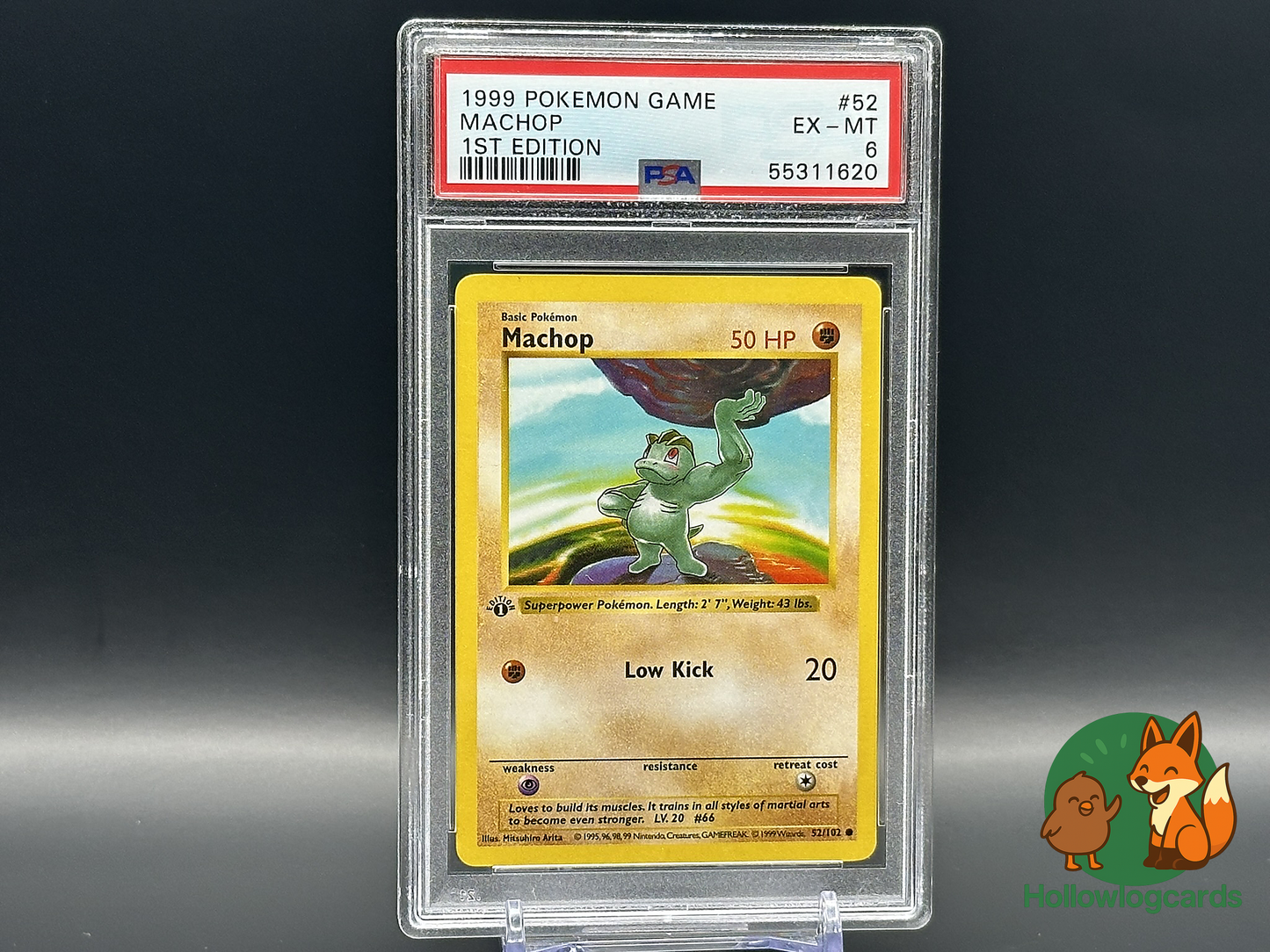 Graded 1st Edition - Machop - Base Set [52/102] - PSA 6 WOTC - Arita
