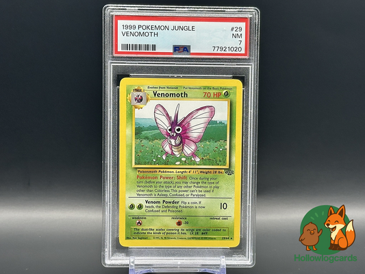 Graded Venomoth - Jungle 29/64 - WOTC - Sugimori PSA 7