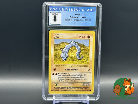 Graded Onix Base Set Shadowless [56/102] - CGC 8 - Sugimori